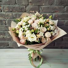 Букет цветов из:  Альстромерии, Розы и Хризантемы в Уренгое