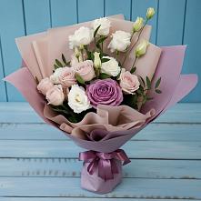 Букет цветов из:  Розы и Лизиантусы в Уренгое