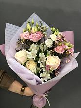 Букет цветов из:  Альстромерии, Розы и Лизиантусы #REPLACE_PRED# Уренгое