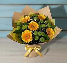Букет цветов из:  Герберы и Хризантемы #REPLACE_PRED# Уренгое