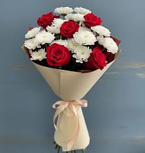 Букет цветов из:  Розы и Хризантемы в Уренгое
