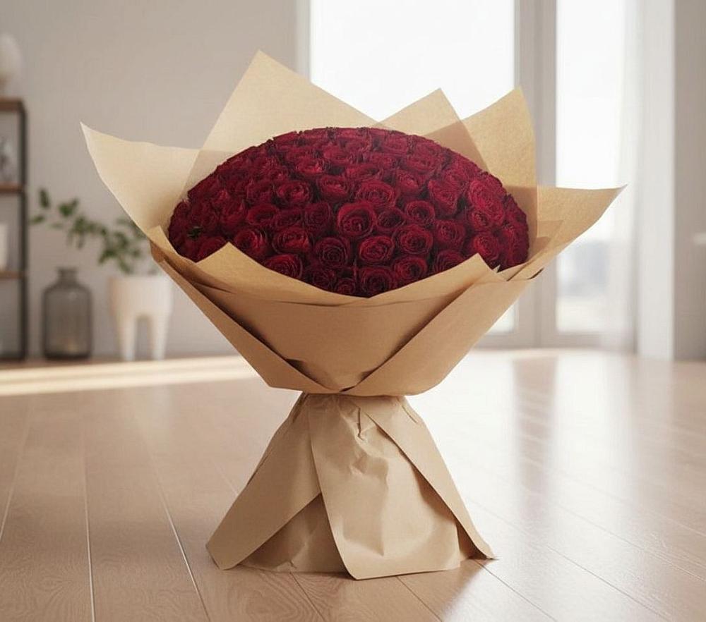 Букет 101 Красная роза в Уренгое