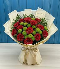 Букет цветов из:  Розы и Хризантемы в Уренгое