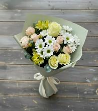 Букет цветов из:  Альстромерии, Розы и Хризантемы в Уренгое