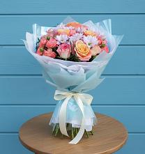 Букет цветов из:  Хризантемы и Розы в Уренгое